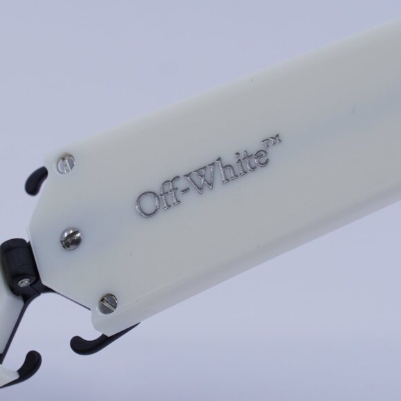 Off-White OERI14E PALMER 0107 Sunglasses White Oval Frame, Grey Lenses main image 9